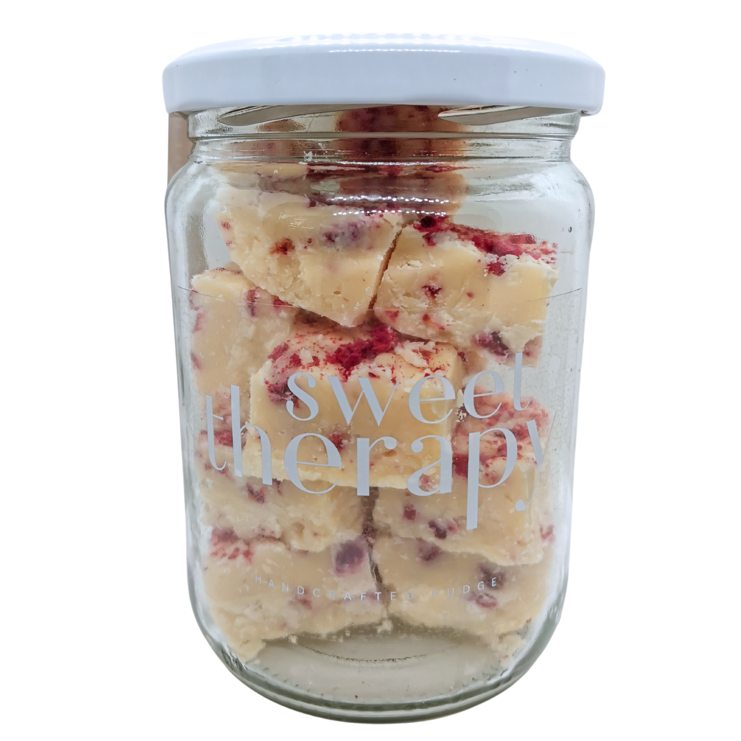 Raspberry and White Chocolate Fudge