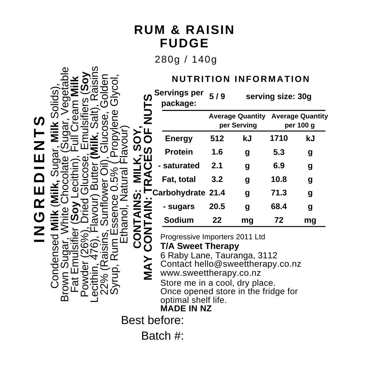Rum & Raisin Fudge Sampler