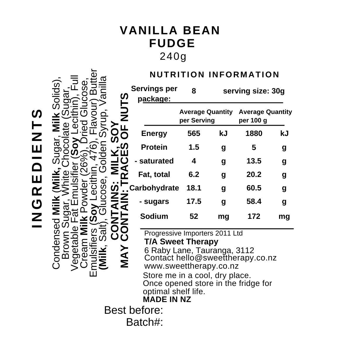 Vanilla Bean Fudge Sampler